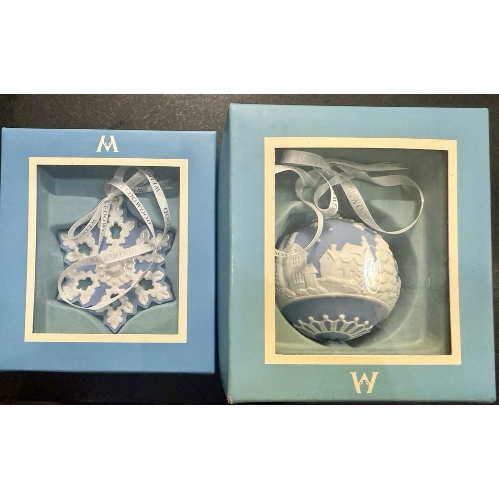 Lot Of 2 Wedgewood Christmas ornaments in original boxes